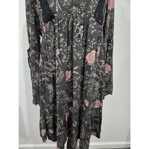 NWT Style&Co Floral Boho Peasant Dress Crochet Bell Sleeves Boho Fairy Small‎ S - Picture 6 of 10